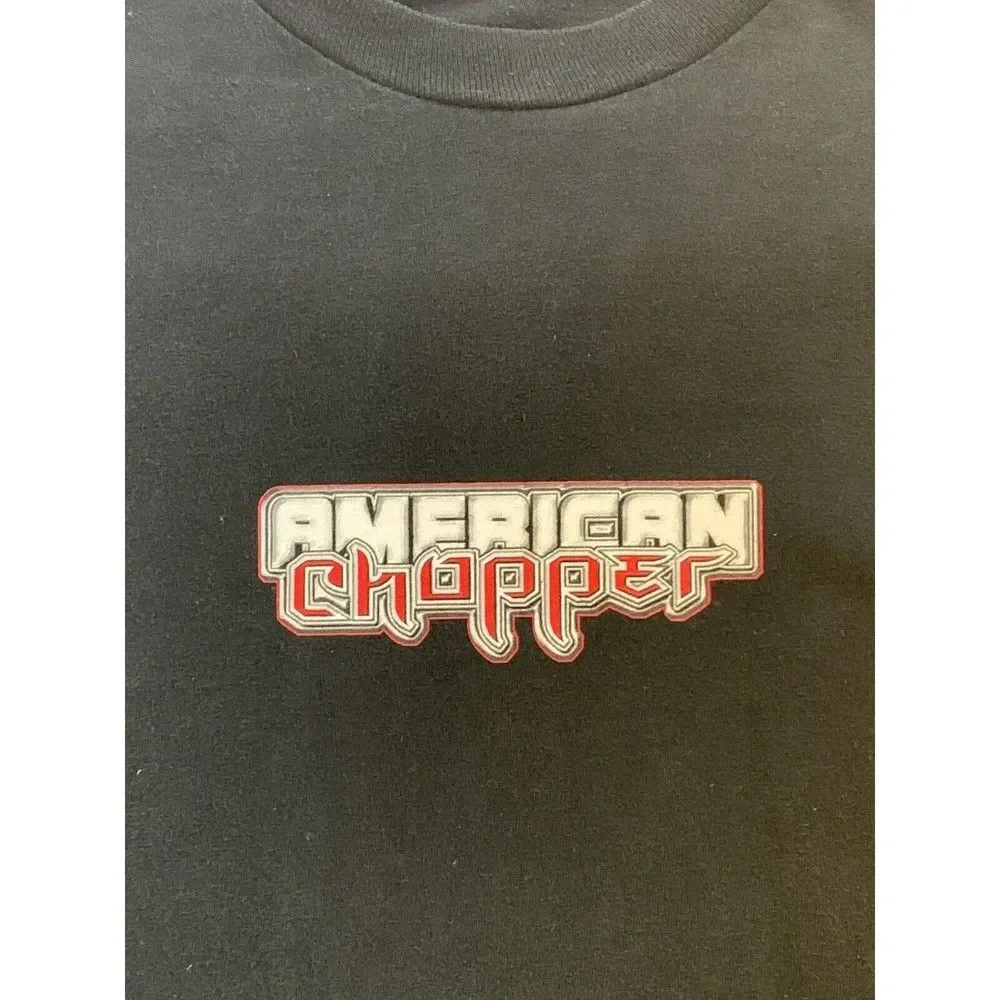 Nascar American Chopper Men's Black Racing Double Sided Shirt